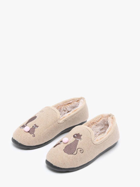 Pantoffels Isotoner Beige women 97352 ander zicht 2
